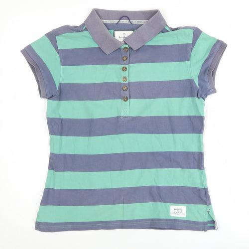 Berghaus Women's Multicoloured Polo Shirt Size 12 - Casual Striped