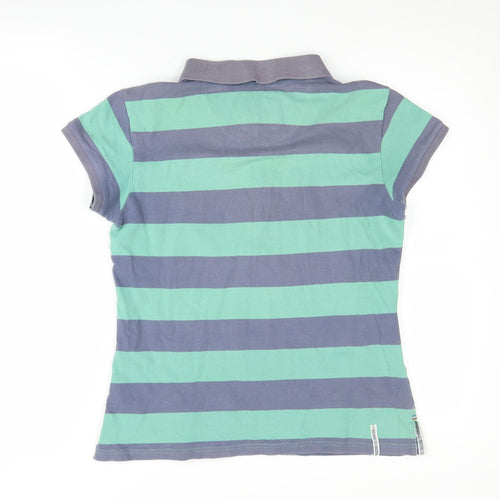 Berghaus Women's Multicoloured Polo Shirt Size 12 - Casual Striped