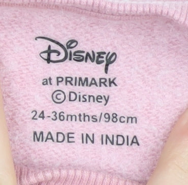 Disney at Primark Girls Pink Minnie Mouse Sweatshirt 2-3 Years