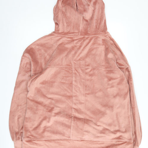 Next Women's Pink Velour Full Zip Hoodie Size 10