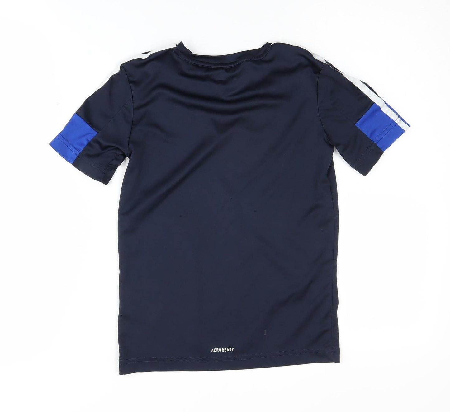 Adidas Boys Blue T-Shirt 8-9 Years, Athletic Fit Jersey