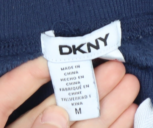 DKNY Women's Blue Lounge Set M Velour Crew Neck