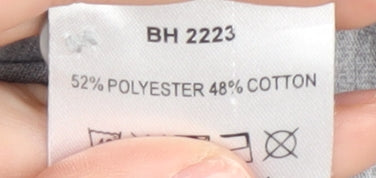 Brookhaven Grey Henley Short Sleeve T-Shirt Medium