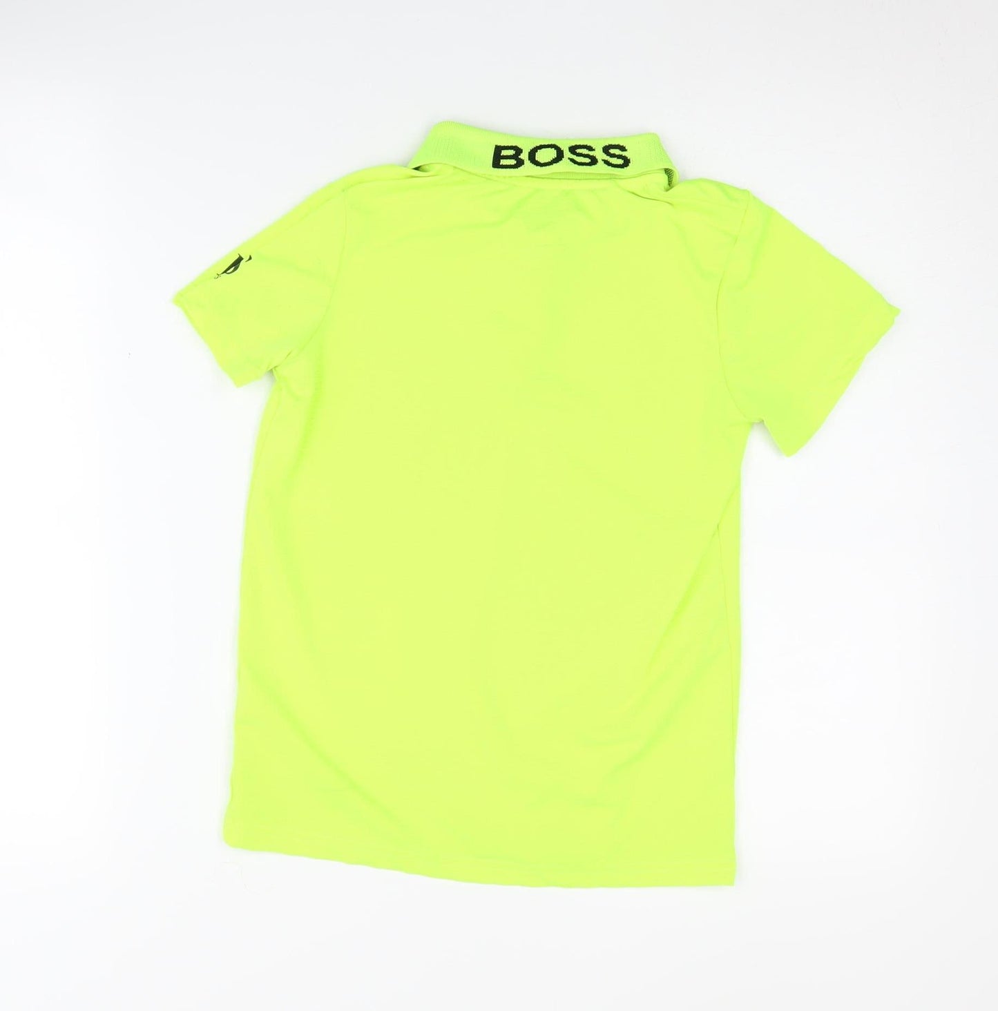 Hugo Boss Boys Green Polo, 8Y, Short Sleeve, Logo Accent