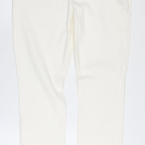 Jacqueline de Yong Women's White Straight Jeans L