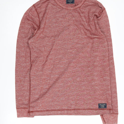 Abercrombie & Fitch Men's Red Pullover Sweatshirt M