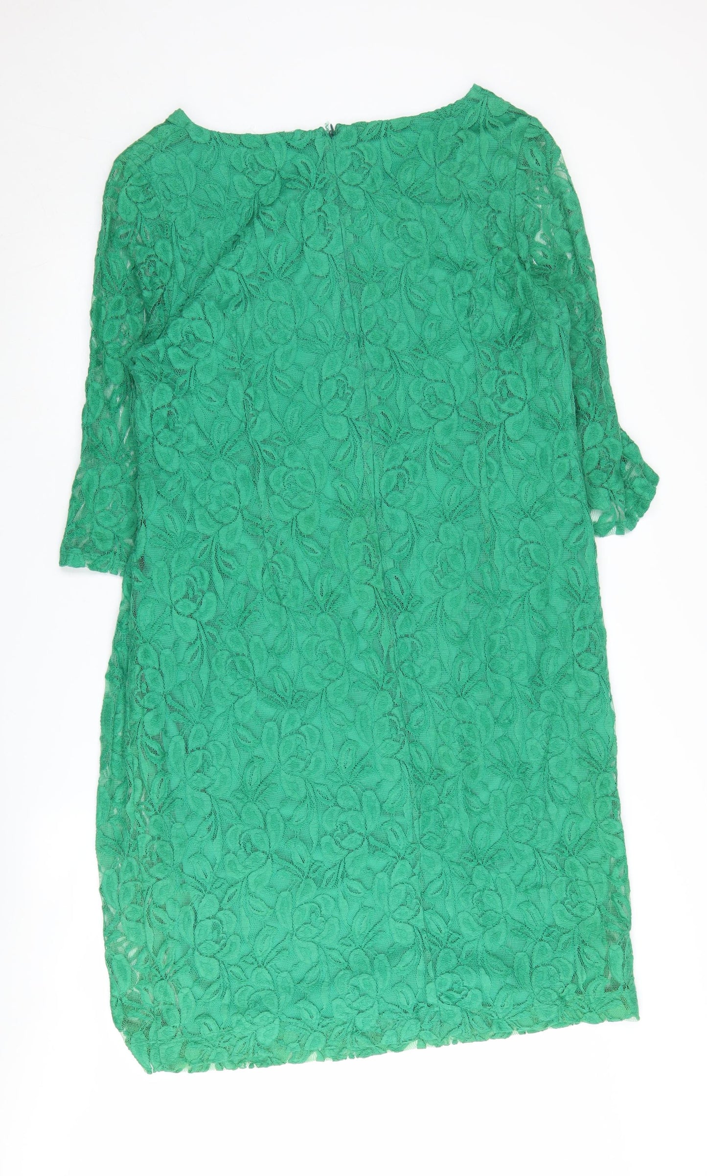 Planet Women's Green Floral Lace Sheath Dress Size 18