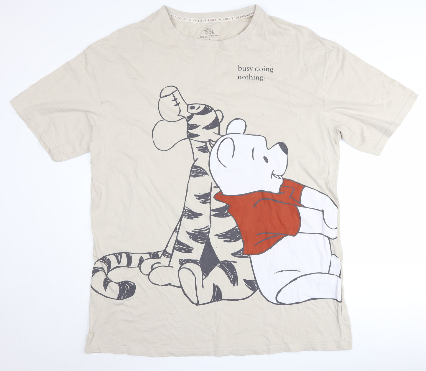 Disney Women's Beige Winnie the Pooh Pyjama Top L