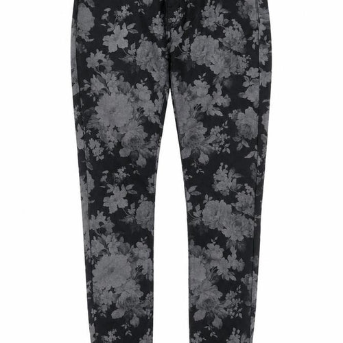 Liz Claiborne Women's Black Floral Slim Ankle Jeans