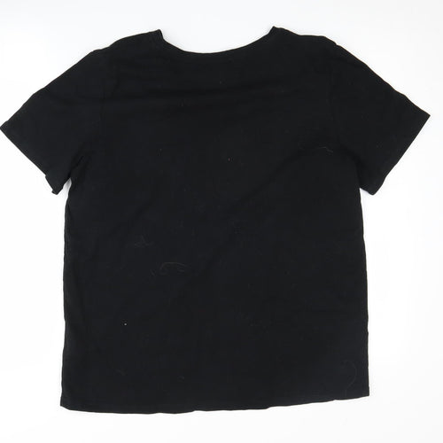 Mint Velvet Women's Black Crew Neck T-Shirt L
