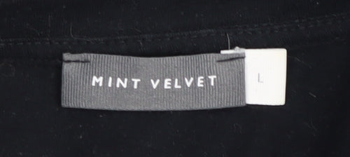 Mint Velvet Women's Black Crew Neck T-Shirt L