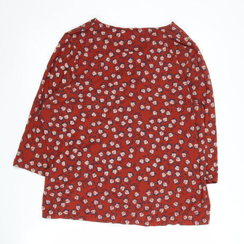 Seasalt Cornwall Women’s Red Floral Blouse, Size 20