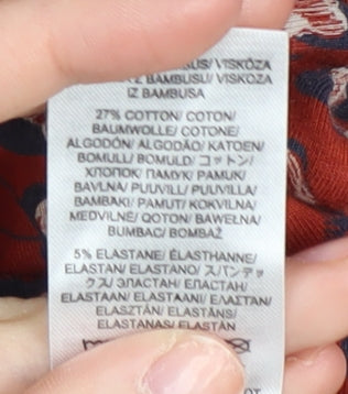 Seasalt Cornwall Women’s Red Floral Blouse, Size 20