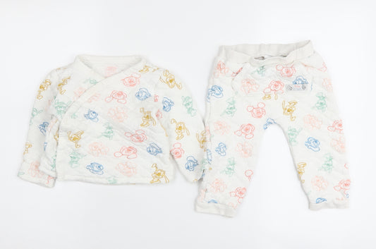 Front view of Disney unisex baby multicoloured 12-18 months trousers set