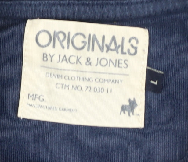 Jack & Jones Men's Blue Pullover Sweatshirt, Size L