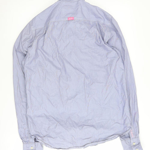 Superdry Men's Blue Striped Shirt M Long Sleeve