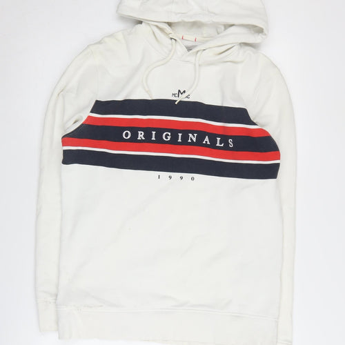 Jack & Jones Men's White Pullover Hoodie M
