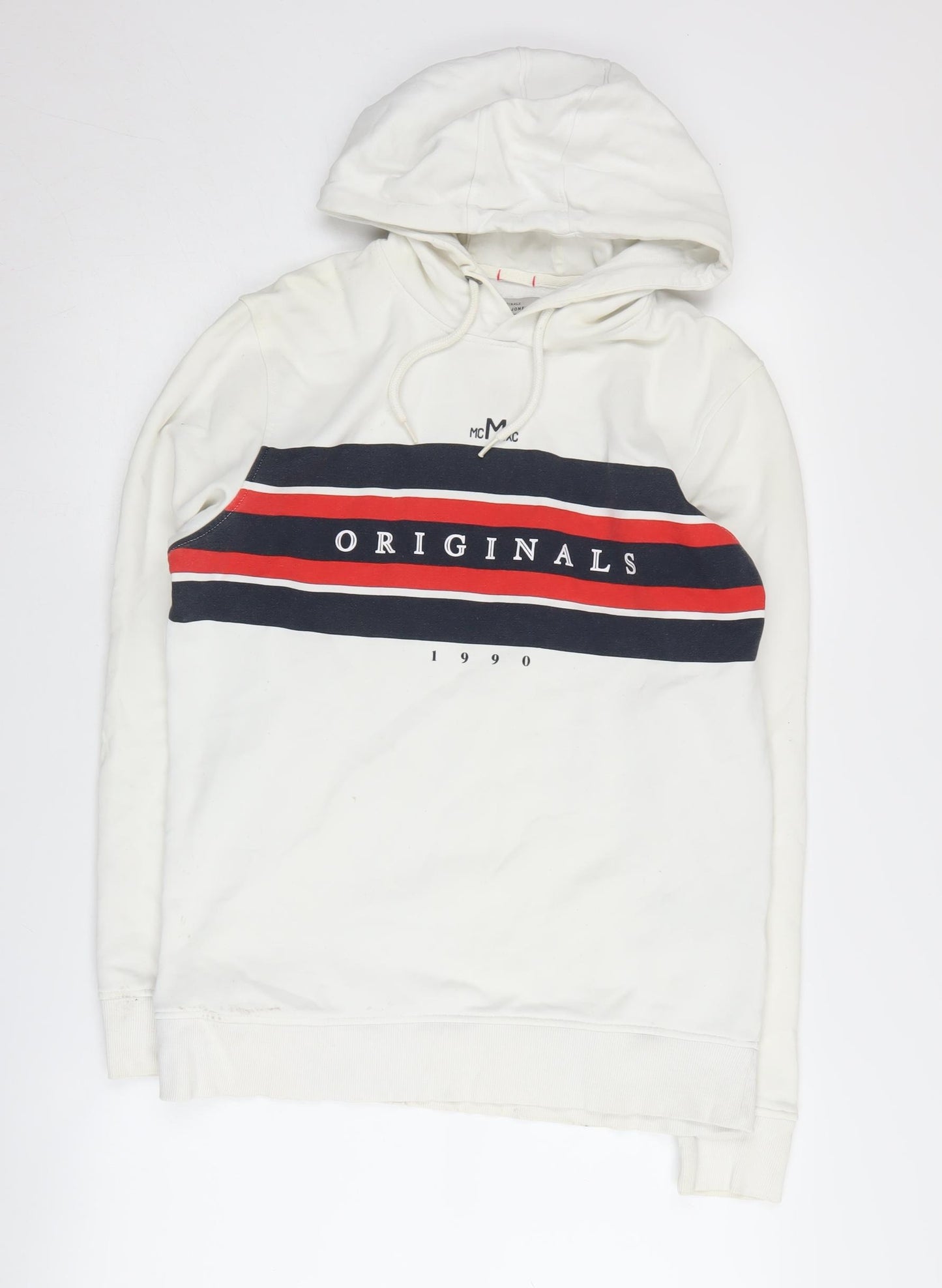 Jack & Jones Men's White Pullover Hoodie M