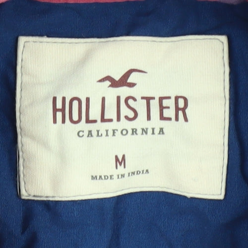 Hollister Men’s Red Plaid Button-Up Shirt M