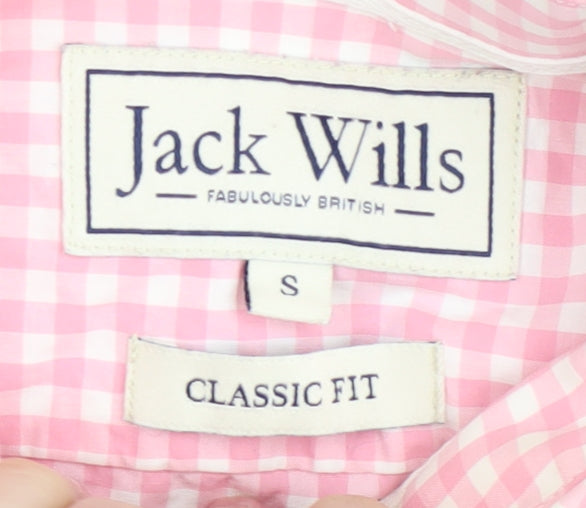 Jack Wills Men's Pink Check Classic Shirt, Size S