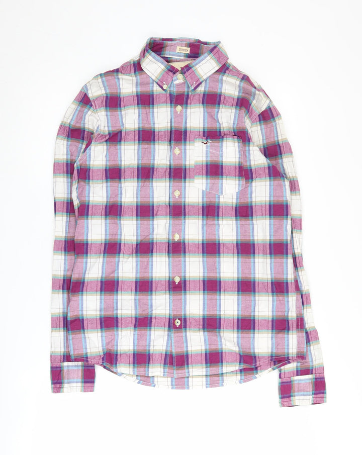 Hollister Men's Multicoloured Plaid Button-Up Shirt M
