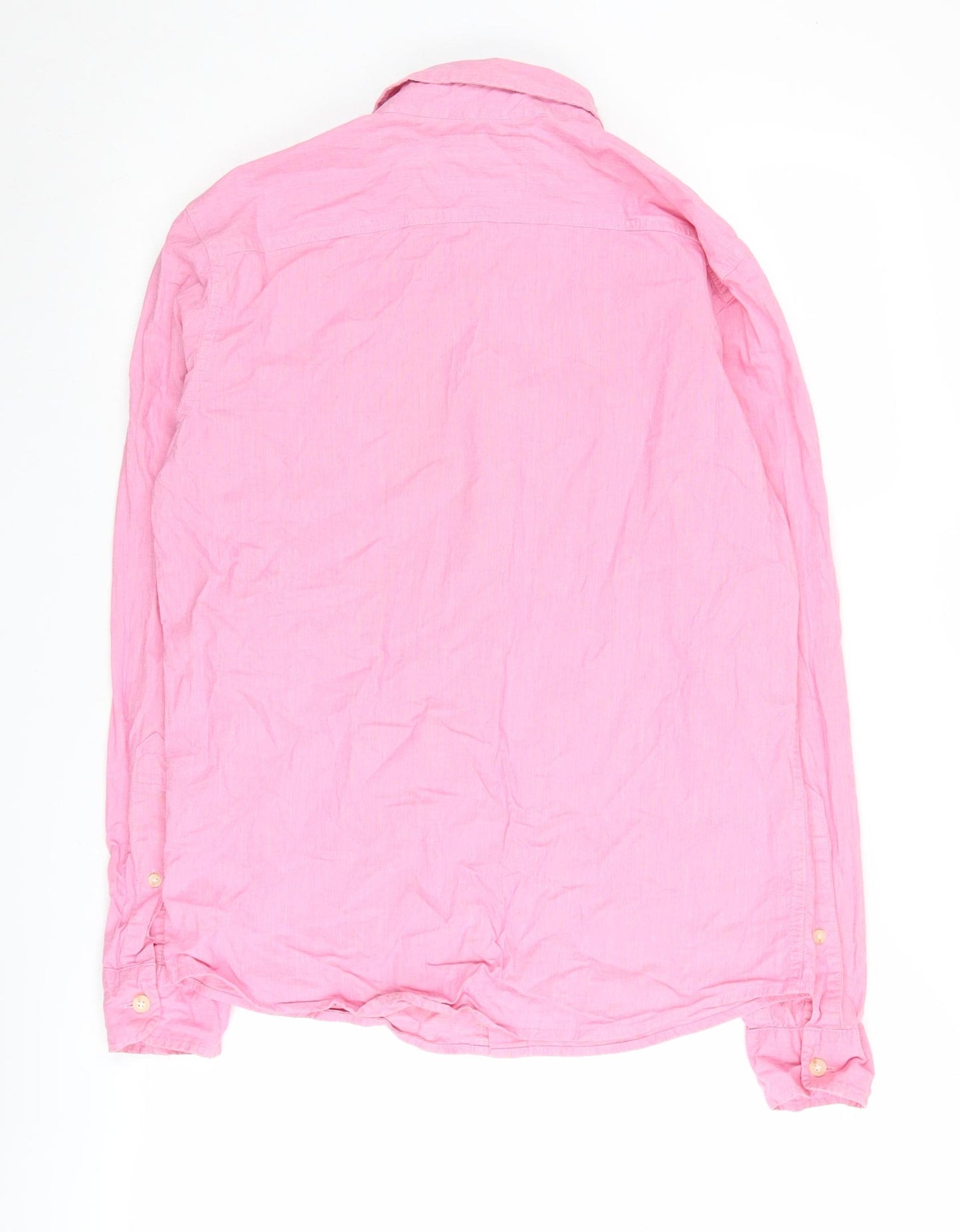 Hollister Men’s Pink Slim Fit Button-Up Shirt S