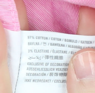 Hollister Men’s Pink Slim Fit Button-Up Shirt S