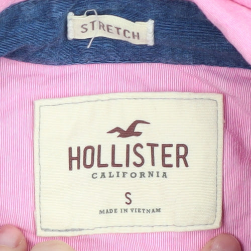 Hollister Men’s Pink Slim Fit Button-Up Shirt S