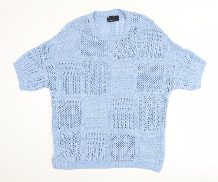 ASOS DESIGN Women's Blue Crew Neck Pullover Jumper S
