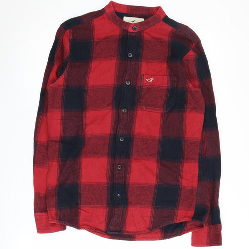 Hollister Men's Red Flannel Check Shirt, Small