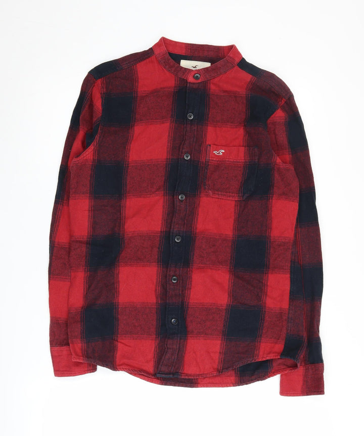 Hollister Men's Red Flannel Check Shirt, Small