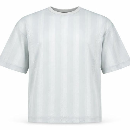 ASOS DESIGN Men's Grey Striped Crew Neck T-Shirt M