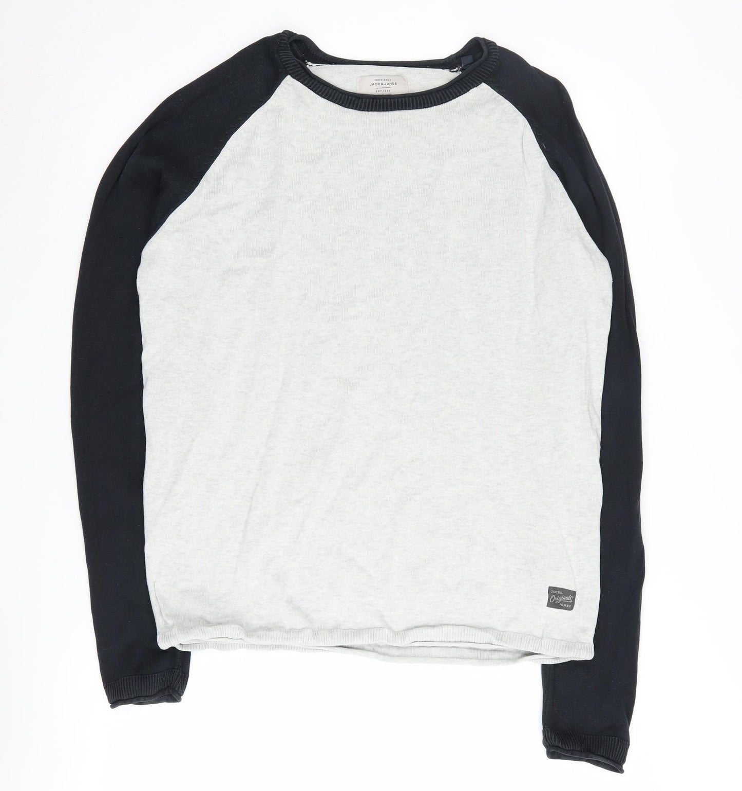 Jack & Jones Men's Grey Pullover Jumper, Size S, Casual Wear