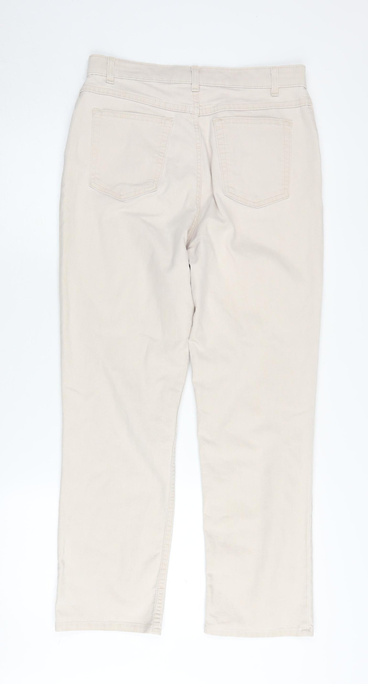 Marks and Spencer Women's Beige Straight Jeans Size 12