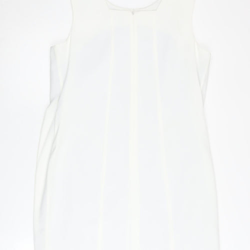 Jeff Banks Women's White Shift Dress Size 14
