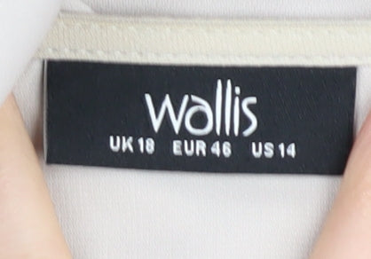 Wallis Women's Beige Long Jacket Size 18