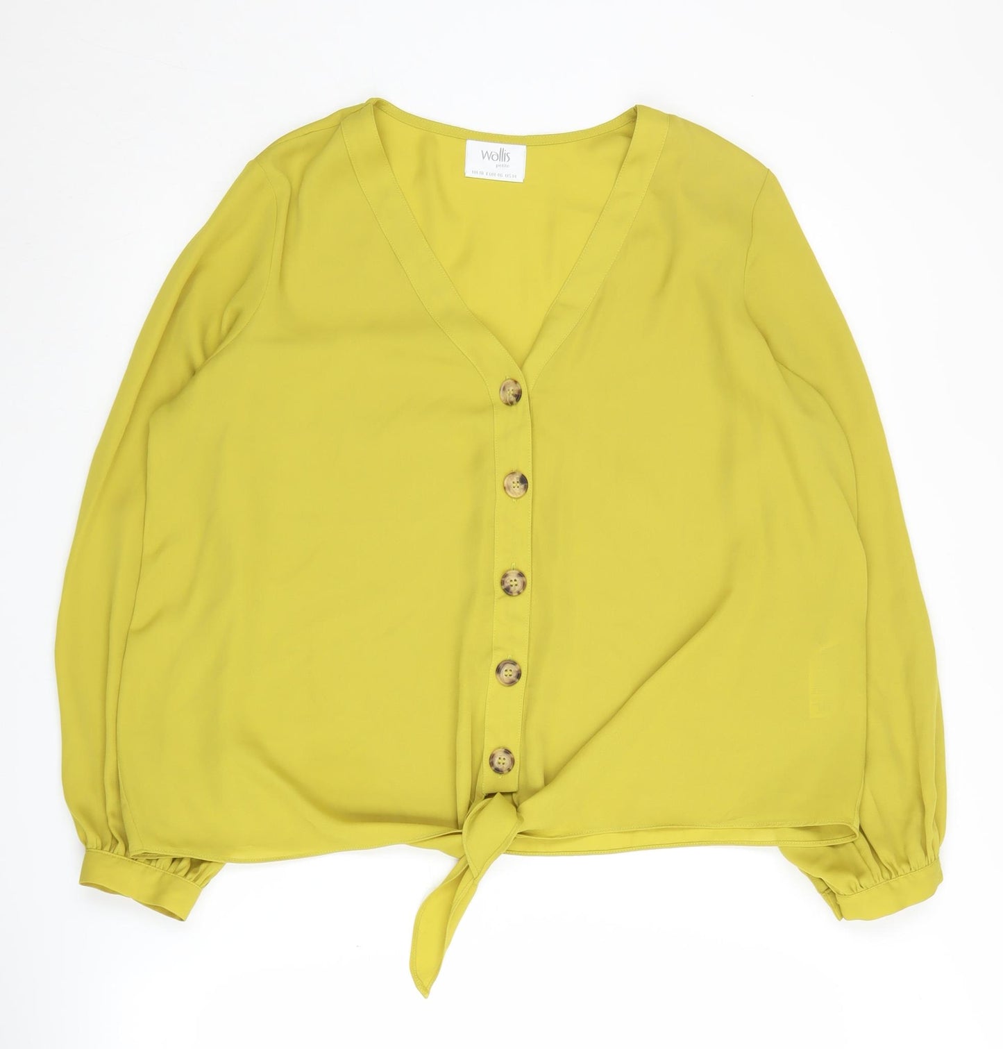 Wallis Women's Green Blouse, Size 18, V-Neck, Casual