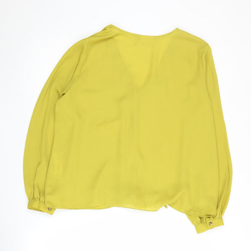Wallis Women's Green Blouse, Size 18, V-Neck, Casual