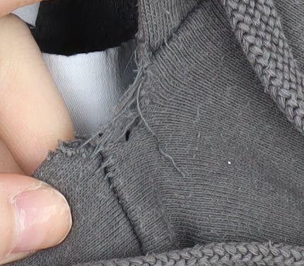 Collusion Men's Grey Long Sleeve Pullover Hoodie L