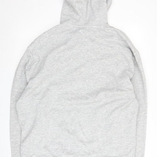 Collusion Men's Grey Hooded Pullover Hoodie L