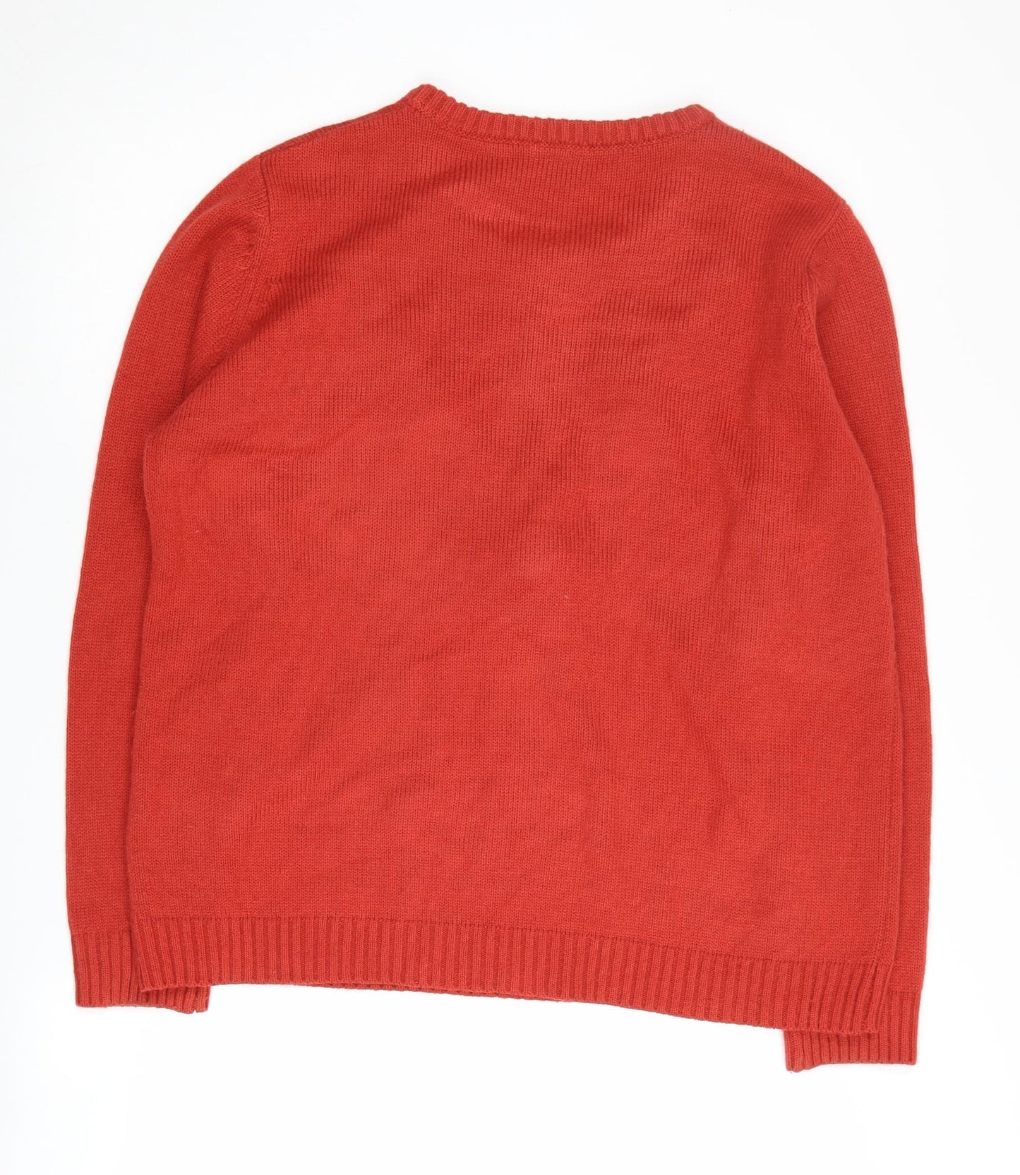 Cotton Traders Womens Red Christmas Pullover Size 18