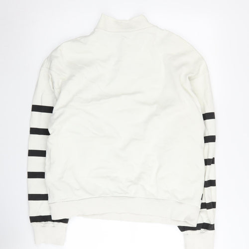 ASOS Design Women's Ivory Striped Pullover - Size 6