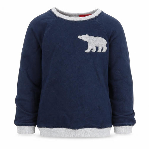 The Little White Company Boys Blue Bear Sweatshirt 5-6 Years