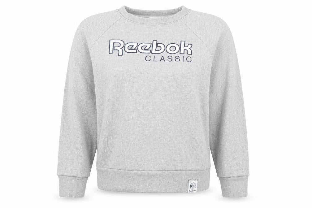 Front view of Reebok Grey Classic Sweatshirt M unisex pullover