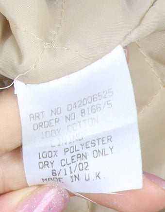 Jane Norman Women's Beige Toggle Hooded Duffle Coat Size 8