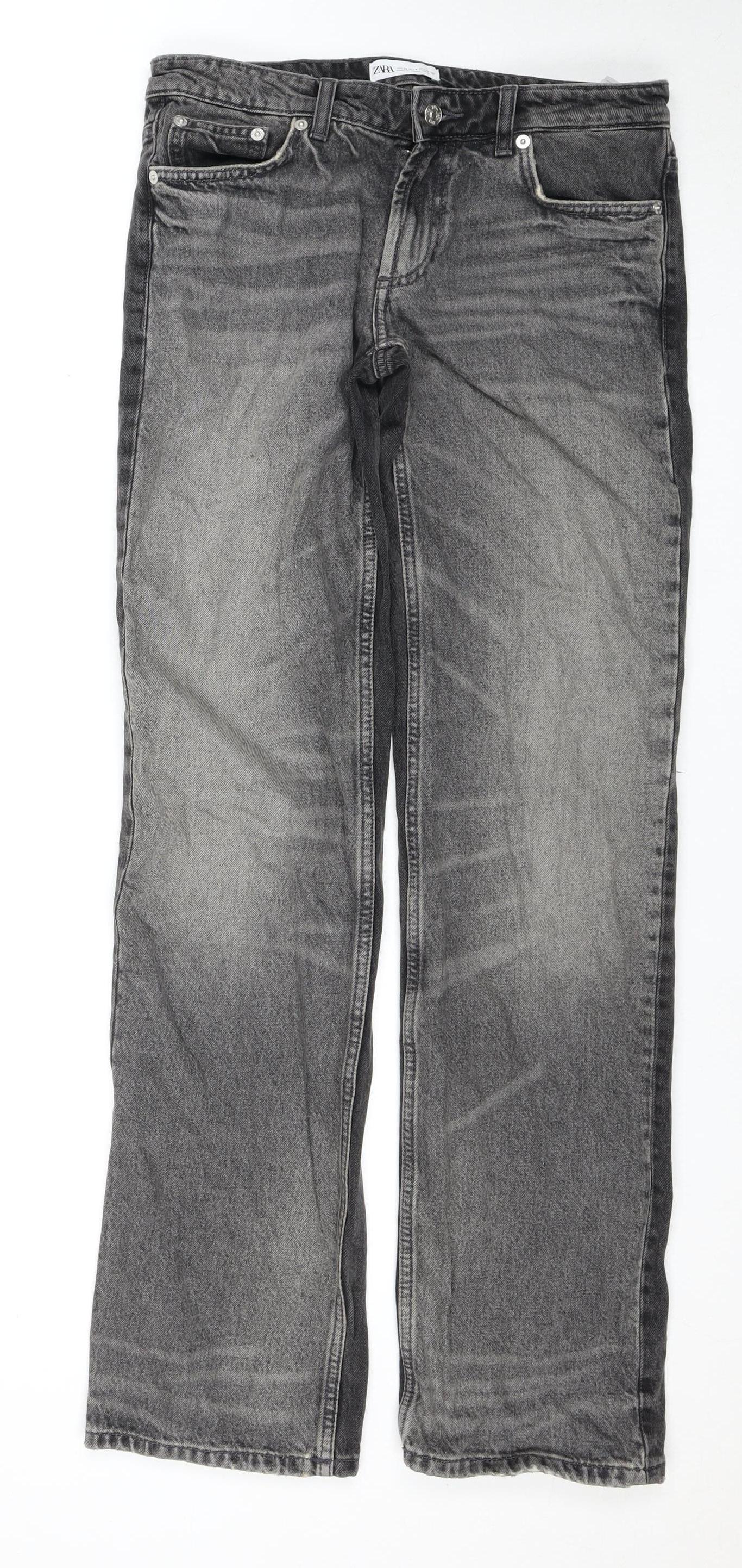 ZARA Women's Grey Straight Jeans Size 8