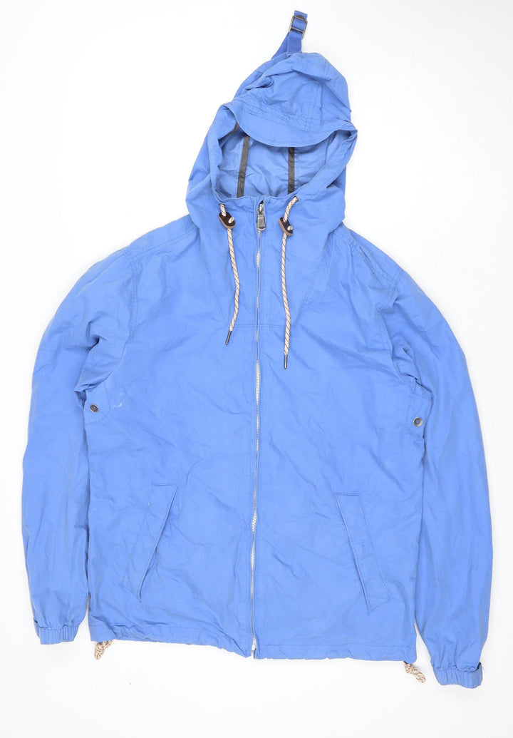 Fat Face Men’s Blue Anorak Jacket - Small, Casual Hooded