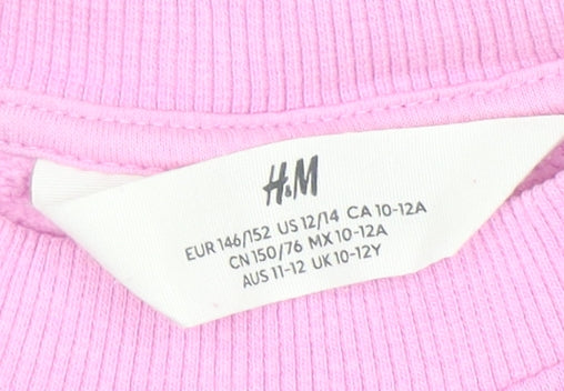 H&M Girls Pink Hello Kitty Pullover Sweatshirt, 10-12 Years