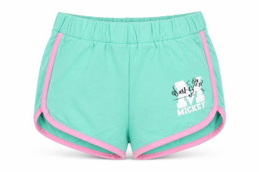 Disney Girls Green Sweat Shorts, 3-4 Years, Mickey Mouse Design