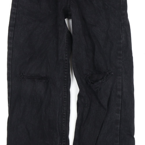 Big Bark Women's Black Straight Jeans S Distressed